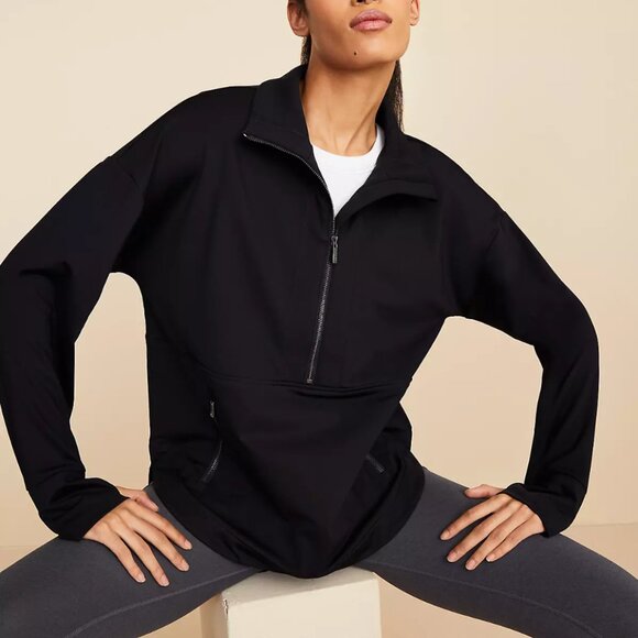 NWT LOFT Lou & Grey Brushed Back Tunic Hoodie - Picture 2 of 5